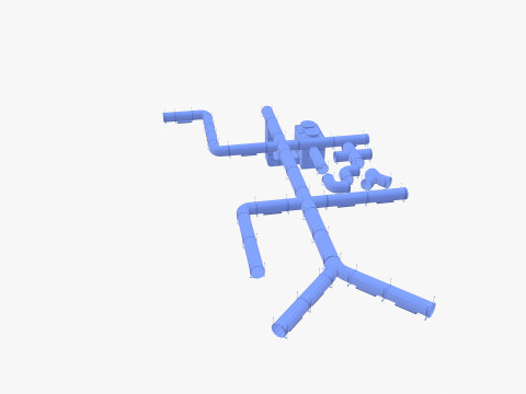 Duct ventilation system V2 3D Model