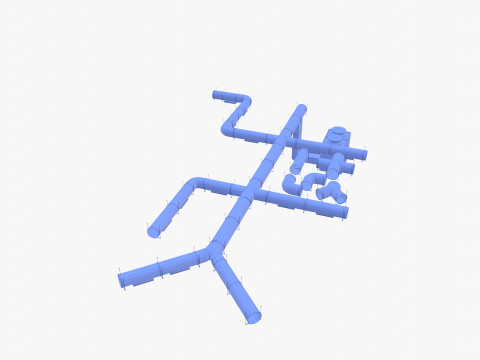 Duct ventilation system V2 3D Model