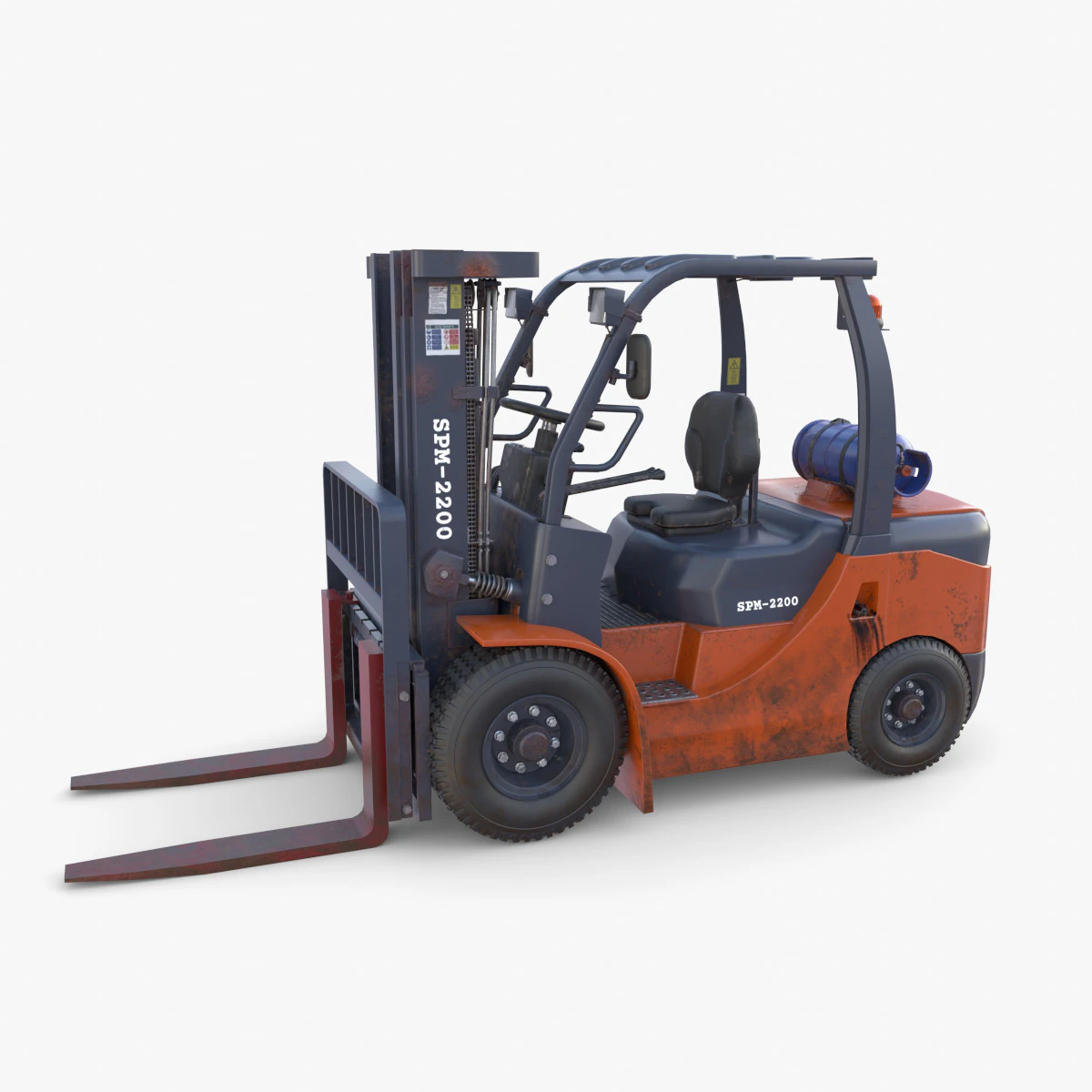 Gabelstapler V2 3D Modell .c4d .max .obj .3ds .fbx .stl .blend 