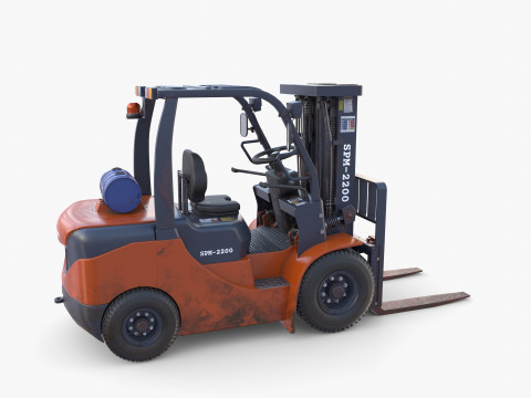 Forklift V2 3D Model