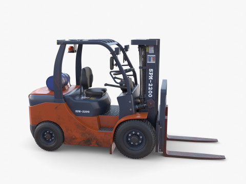 Forklift V2 3D Model
