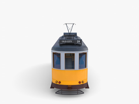 Historic tram V1 3D-Modell