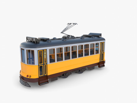 Historic tram V1 3D-Modell