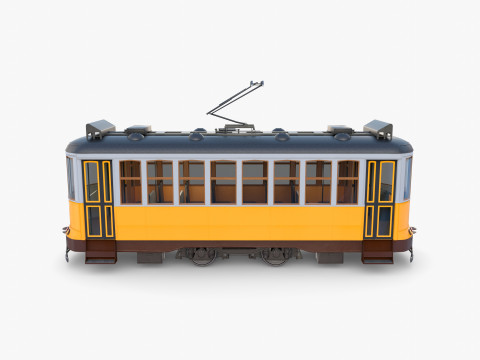 Historic tram V1 3D-Modell