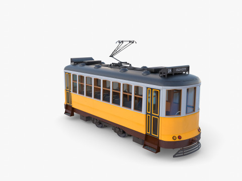 Historic tram V1 3D-Modell