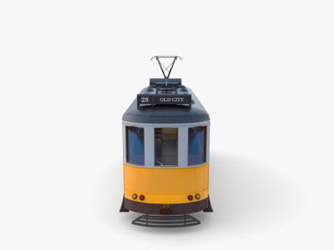 Historic tram V1 3D-Modell