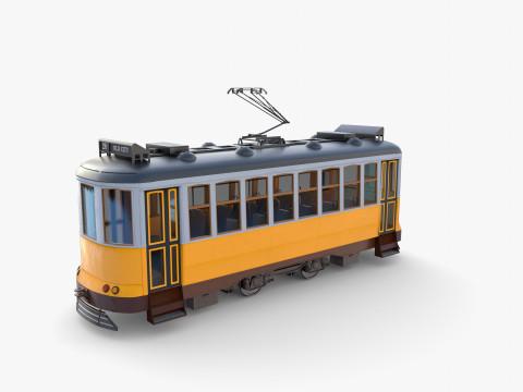Historic tram V1 3D-Modell