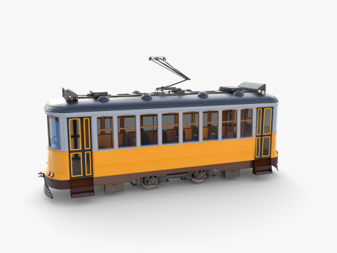 Historic tram V1 3D-Modell