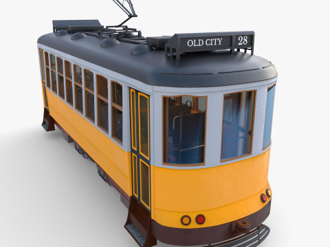 Historic tram V1 3D-Modell