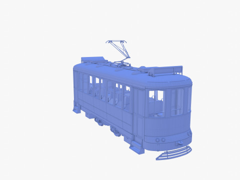 Historic tram V1 3D-Modell