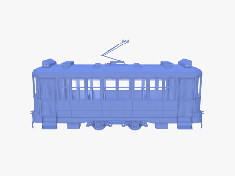 Historic tram V1 3D-Modell