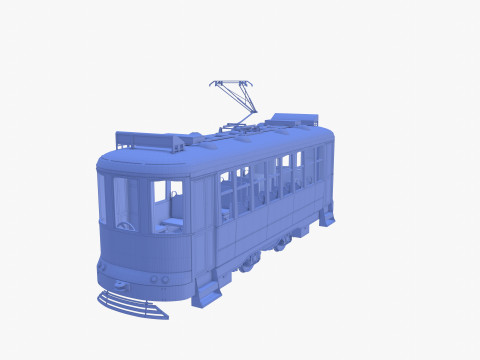 Historic tram V1 3D-Modell