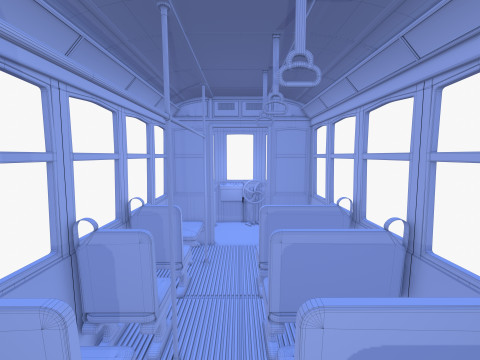 Historic tram V1 3D-Modell
