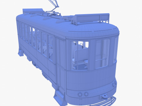Historic tram V1 3D-Modell