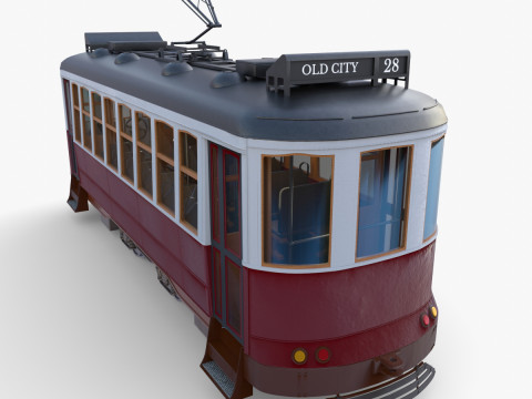 Historic tram V2 3D मॉडल