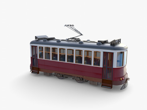 Historic tram V2 Modelo 3D
