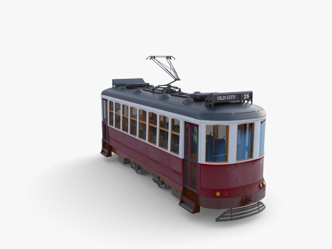 Historic tram V2 Modelo 3D