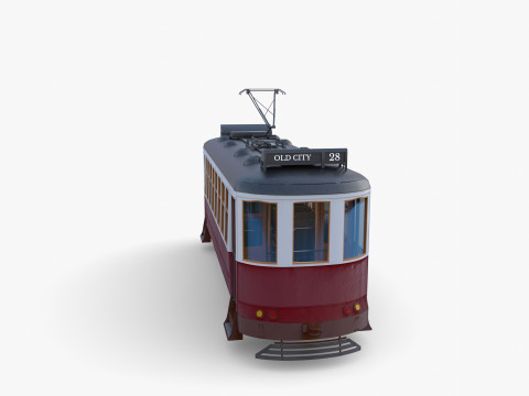 Historic tram V2 Modelo 3D
