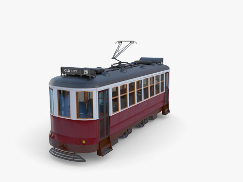Historic tram V2 Modelo 3D