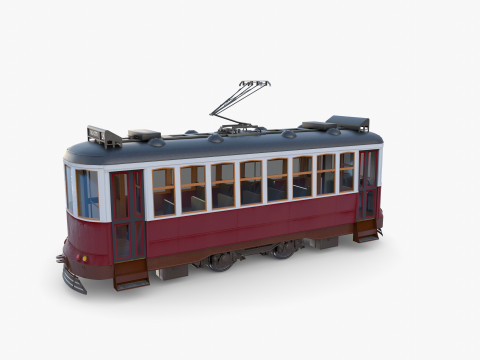 Historic tram V2 Modelo 3D