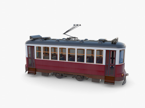 Historic tram V2 Modelo 3D