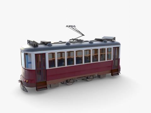 Historic tram V2 Modelo 3D