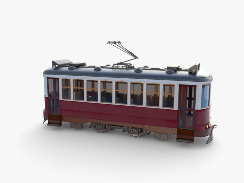 Historic tram V2 Modelo 3D