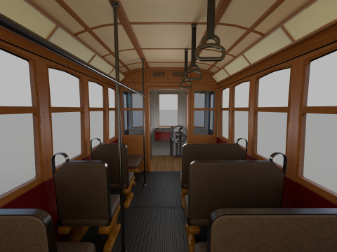 Historic tram V2 Modelo 3D