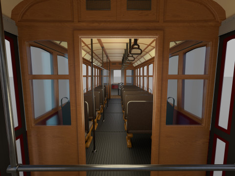 Historic tram V2 Modelo 3D