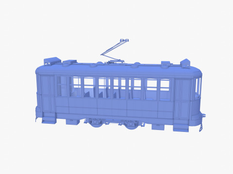 Historic tram V2 Modelo 3D