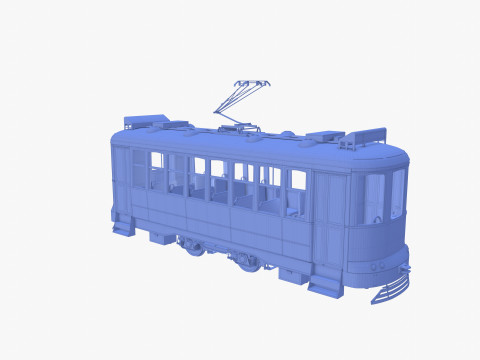 Historic tram V2 Modelo 3D