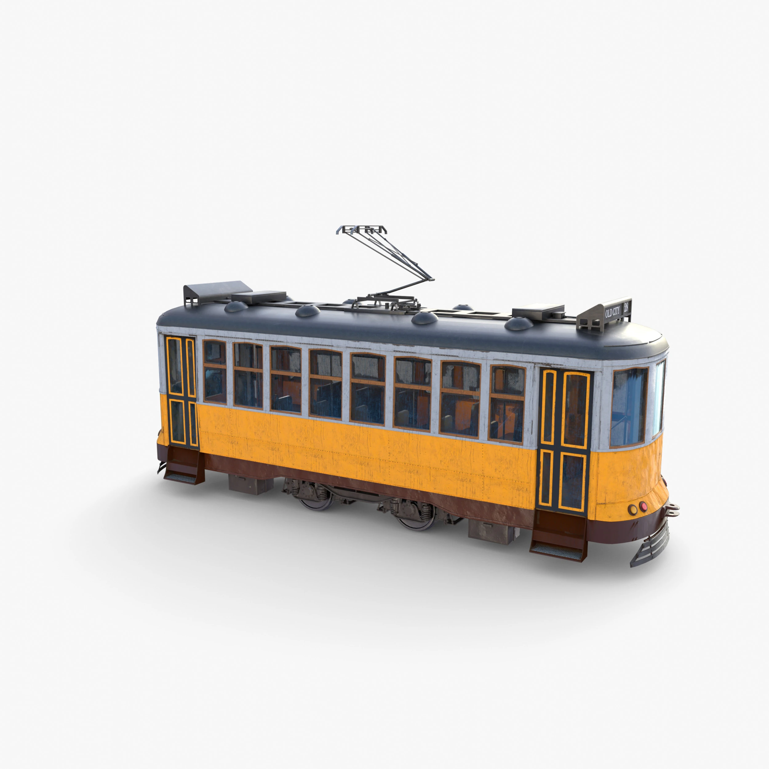 Tram storico V3 Modello 3D .c4d .max .obj .3ds .fbx .stl .blend