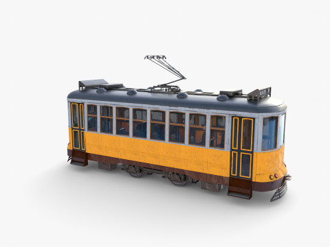 Historic tram V3 3D मॉडल