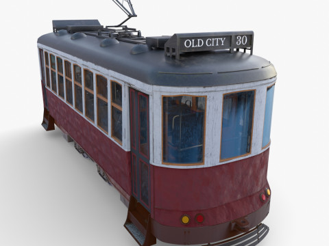 Historic tram V3 3D मॉडल