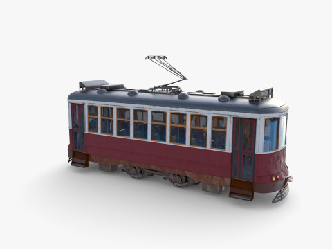 Historic tram V3 3D Model