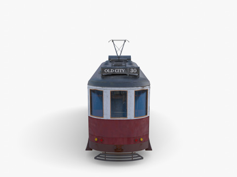 Historic tram V3 3D Model