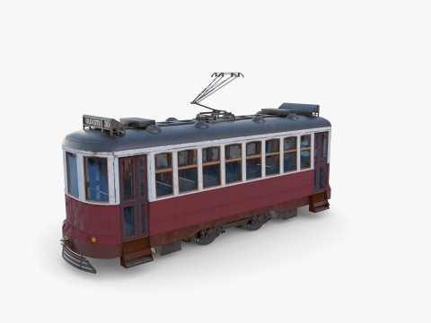 Historic tram V3 3D Model
