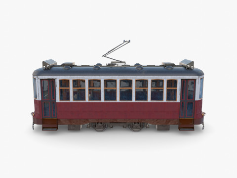 Historic tram V3 3D Model