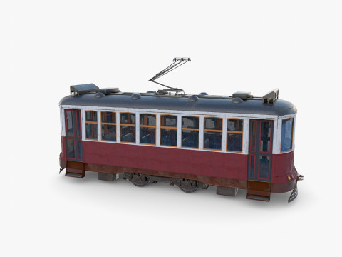 Historic tram V3 3D Model