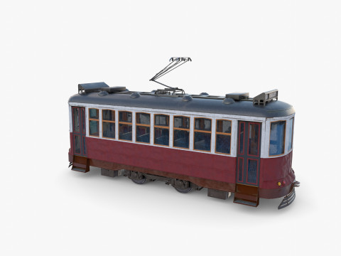 Historic tram V3 3D Model