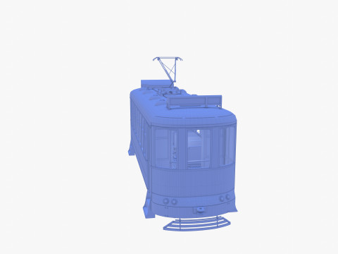 Historic tram V3 3D Model