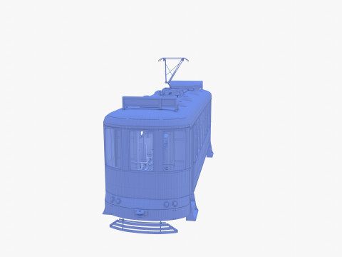 Historic tram V3 3D Model