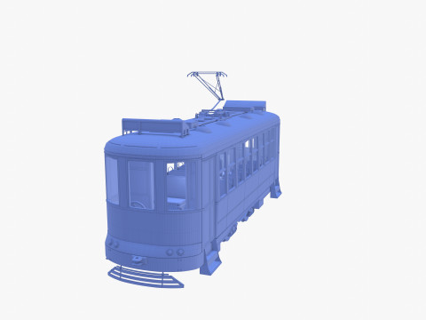 Historic tram V3 3D Model