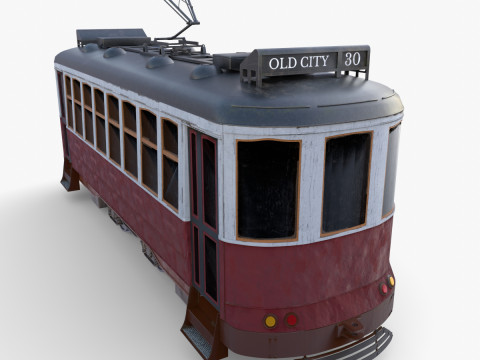 Historic tram V5 3D मॉडल