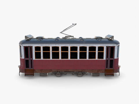 Historic tram V5 3D Model