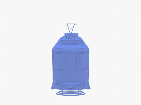 Historic tram V5 3D Model