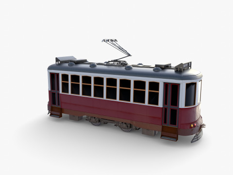Historic tram V6 Modelo 3D
