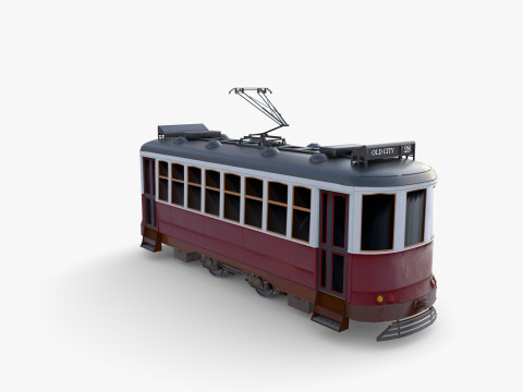 Historic tram V6 Modelo 3D