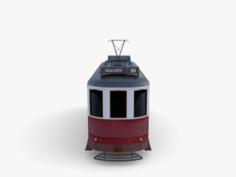 Historic tram V6 Modelo 3D
