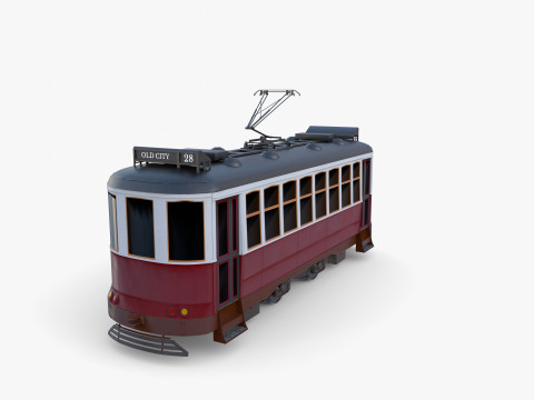 Historic tram V6 Modelo 3D